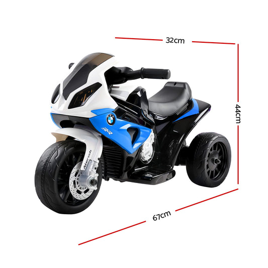 Kids Electric Ride On Car Police Motorcycle Motorbike BMW Licensed S1000RR Blue RCAR-S1000RR-BU