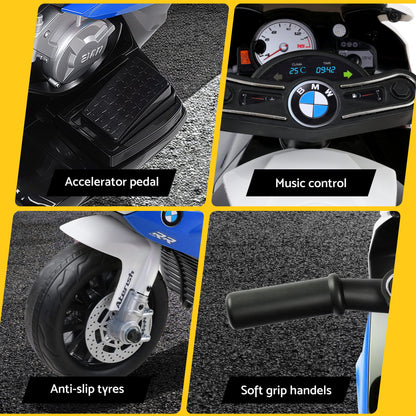 Kids Electric Ride On Car Police Motorcycle Motorbike BMW Licensed S1000RR Blue RCAR-S1000RR-BU