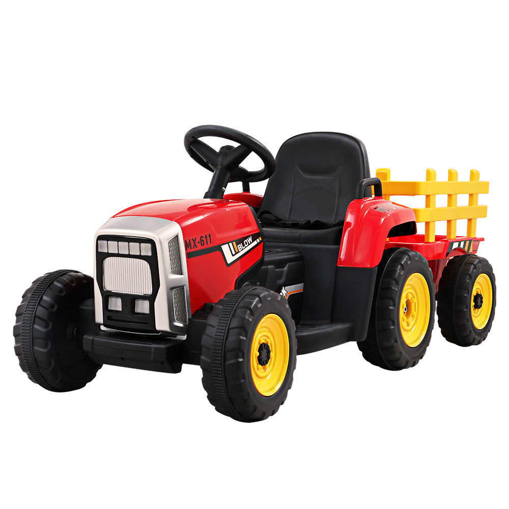 Rigo Kids Electric Ride On Car Tractor Toy Cars 12V Red RCAR-TRACTOR-RD