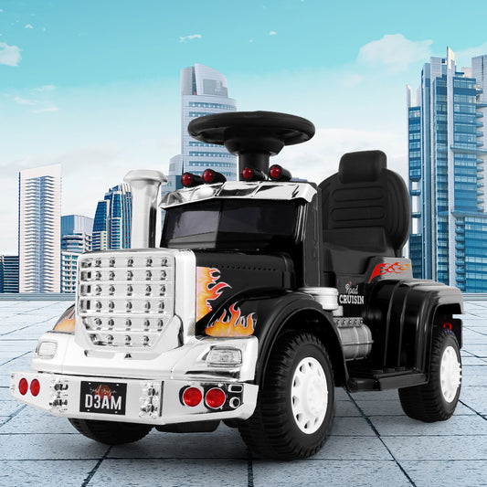 Rigo Kids Electric Ride On Car Truck Motorcycle Motorbike Toy Cars 6V Black RCAR-TRUCK-25W-BK