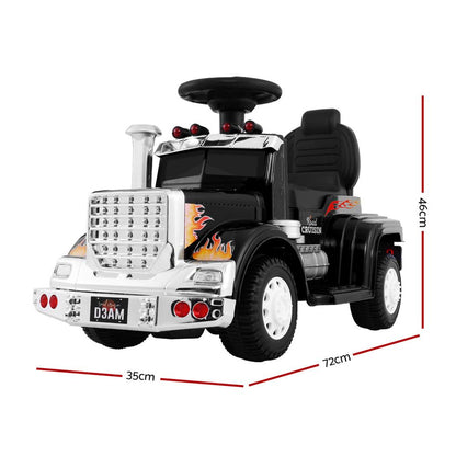 Rigo Kids Electric Ride On Car Truck Motorcycle Motorbike Toy Cars 6V Black RCAR-TRUCK-25W-BK