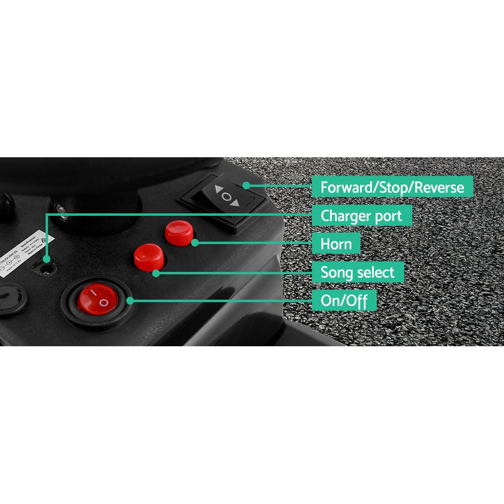 Rigo Kids Electric Ride On Car Truck Motorcycle Motorbike Toy Cars 6V Black RCAR-TRUCK-25W-BK