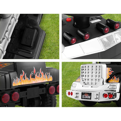 Rigo Kids Electric Ride On Car Truck Motorcycle Motorbike Toy Cars 6V Black RCAR-TRUCK-25W-BK