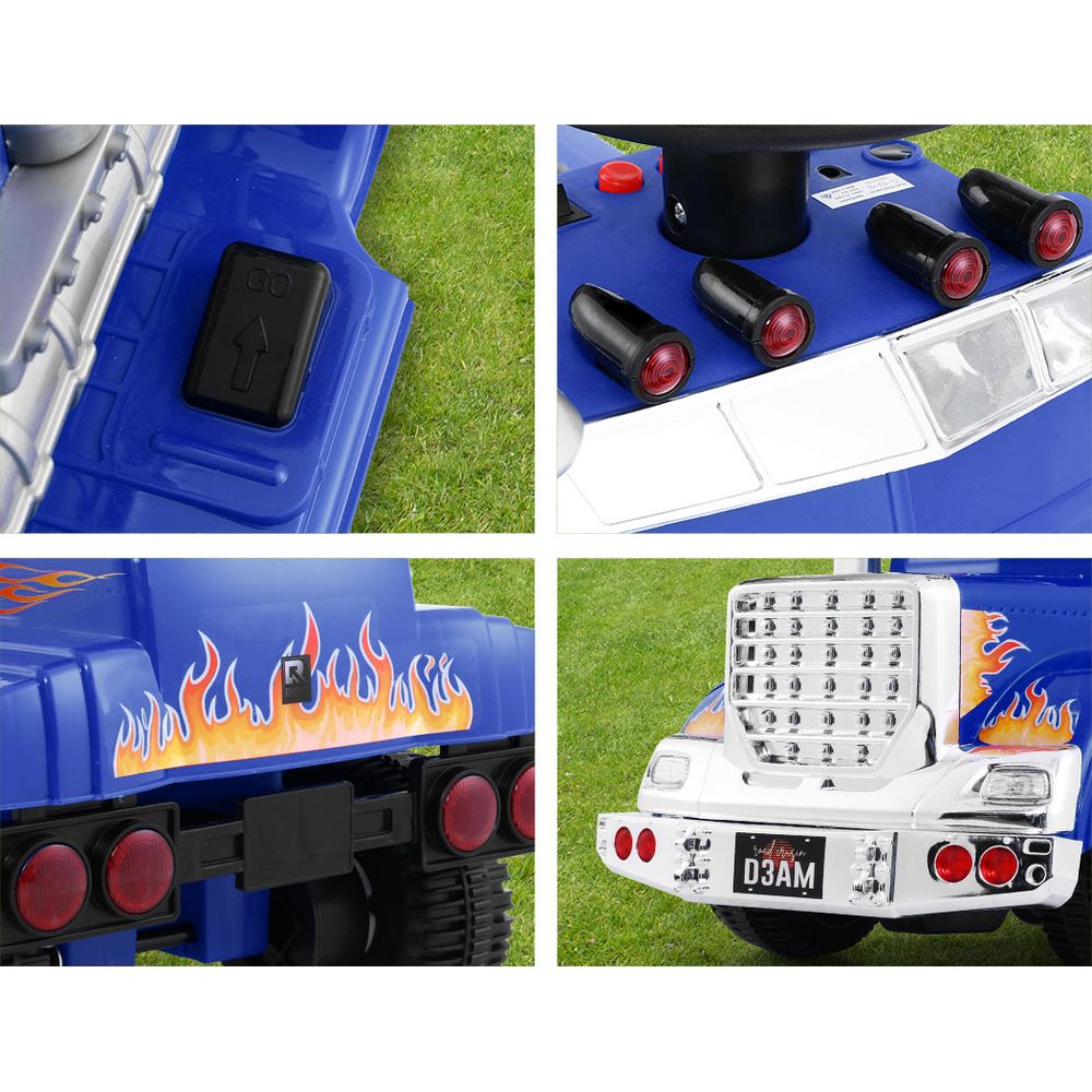 Rigo Kids Electric Ride On Car Truck Motorcycle Motorbike Toy Cars 6V Blue RCAR-TRUCK-25W-BU