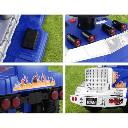 Rigo Kids Electric Ride On Car Truck Motorcycle Motorbike Toy Cars 6V Blue RCAR-TRUCK-25W-BU