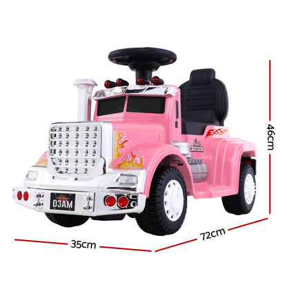 Rigo Kids Electric Ride On Car Truck Motorcycle Motorbike Toy Cars 6V Pink RCAR-TRUCK-25W-PK