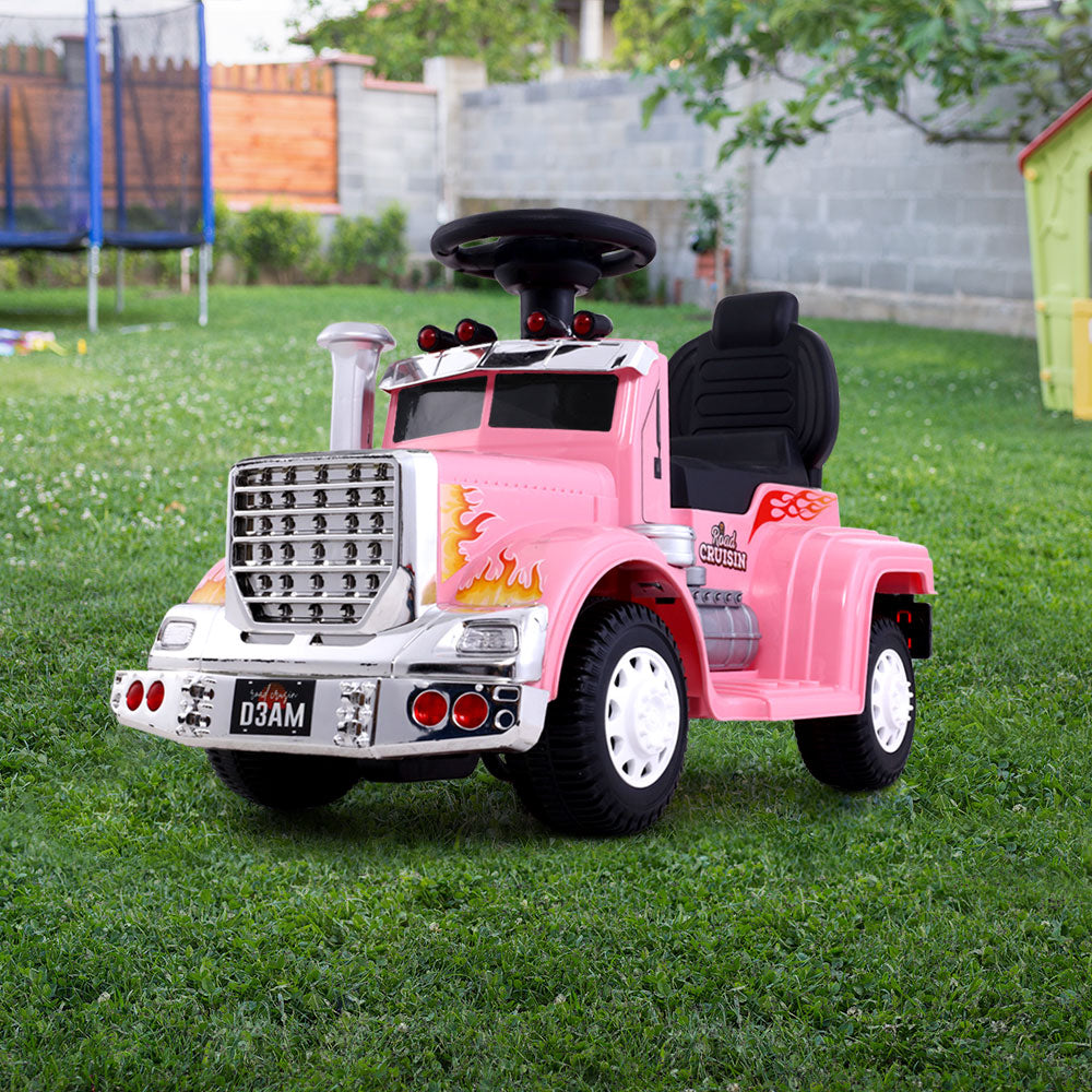 Rigo Kids Electric Ride On Car Truck Motorcycle Motorbike Toy Cars 6V Pink RCAR-TRUCK-25W-PK