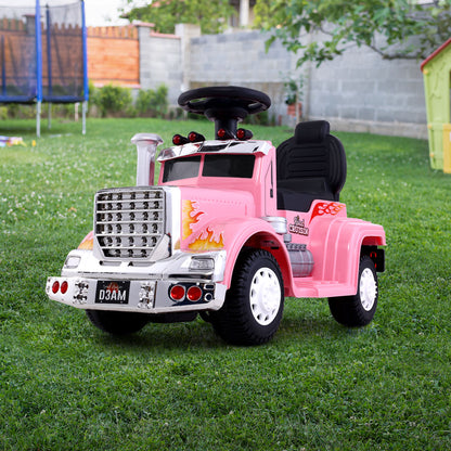 Rigo Kids Electric Ride On Car Truck Motorcycle Motorbike Toy Cars 6V Pink RCAR-TRUCK-25W-PK