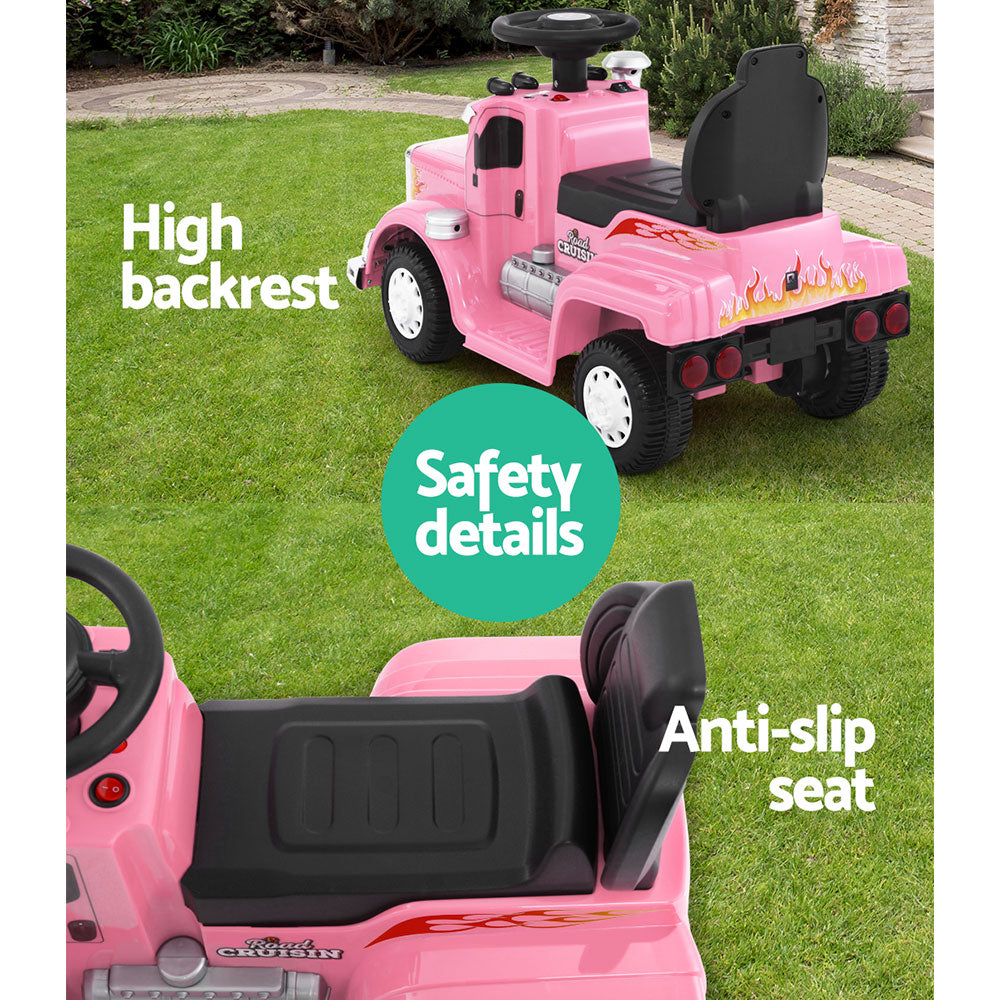 Rigo Kids Electric Ride On Car Truck Motorcycle Motorbike Toy Cars 6V Pink RCAR-TRUCK-25W-PK