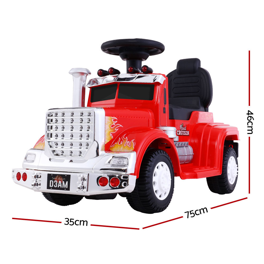 Rigo Kids Electric Ride On Car Truck Motorcycle Motorbike Toy Cars 6V Red RCAR-TRUCK-25W-RD