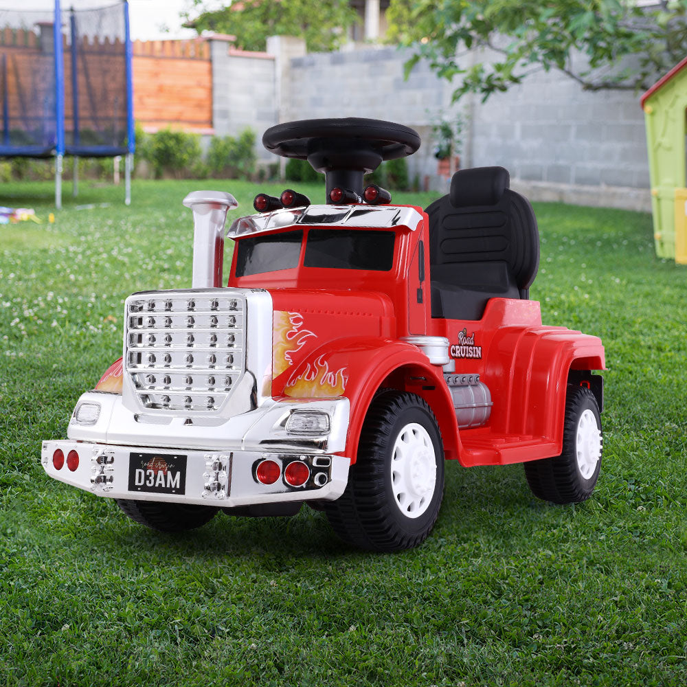 Rigo Kids Electric Ride On Car Truck Motorcycle Motorbike Toy Cars 6V Red RCAR-TRUCK-25W-RD
