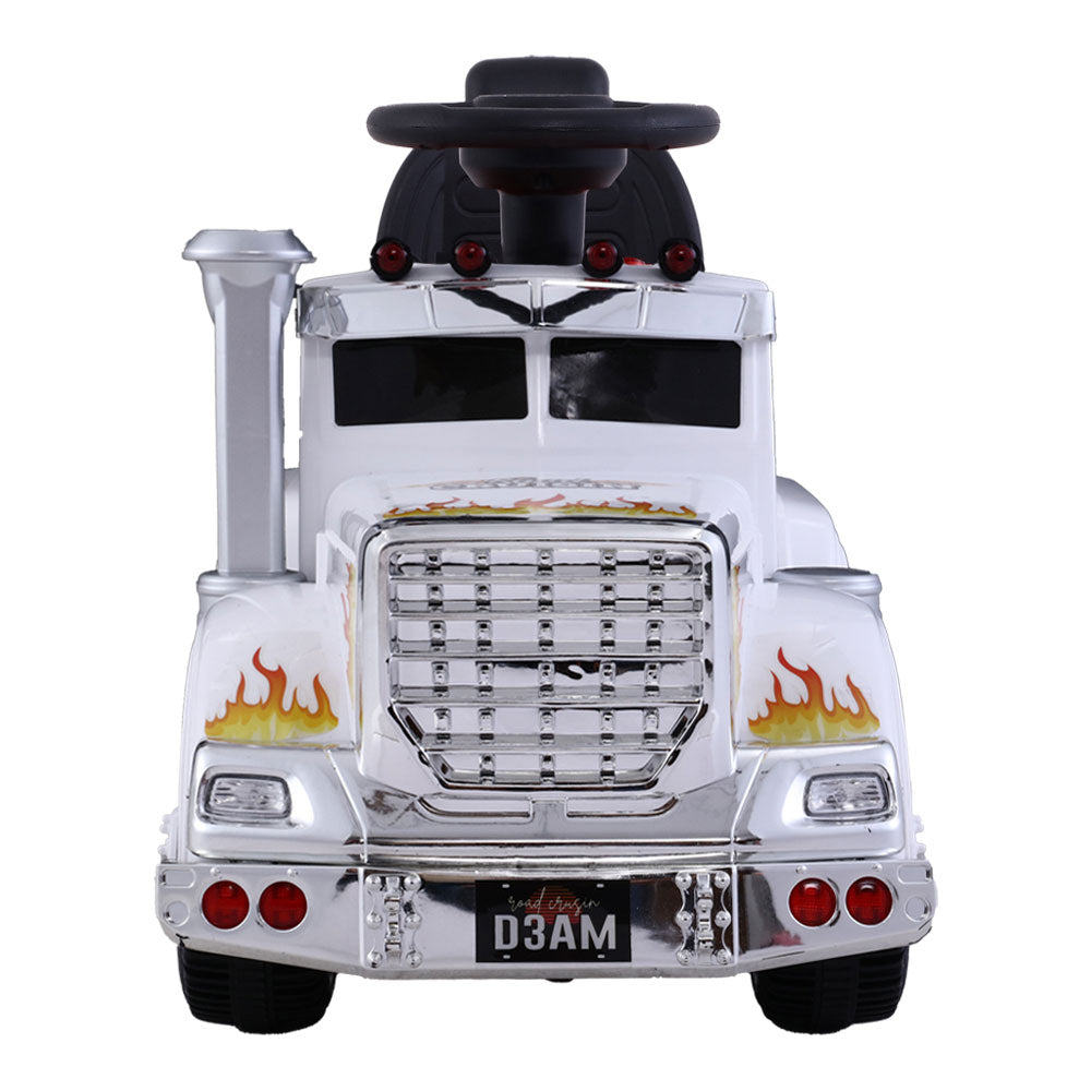 Rigo Kids Electric Ride On Car Truck Motorcycle Motorbike Toy Cars 6V White RCAR-TRUCK-25W-WH