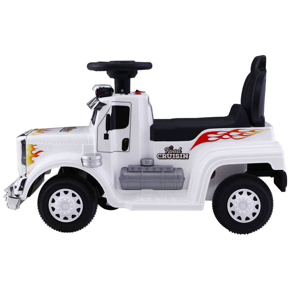 Rigo Kids Electric Ride On Car Truck Motorcycle Motorbike Toy Cars 6V White RCAR-TRUCK-25W-WH