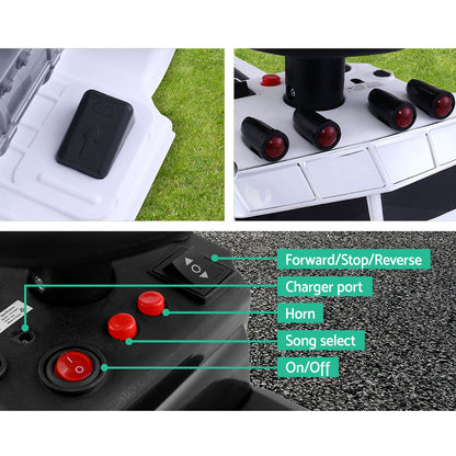 Rigo Kids Electric Ride On Car Truck Motorcycle Motorbike Toy Cars 6V White RCAR-TRUCK-25W-WH