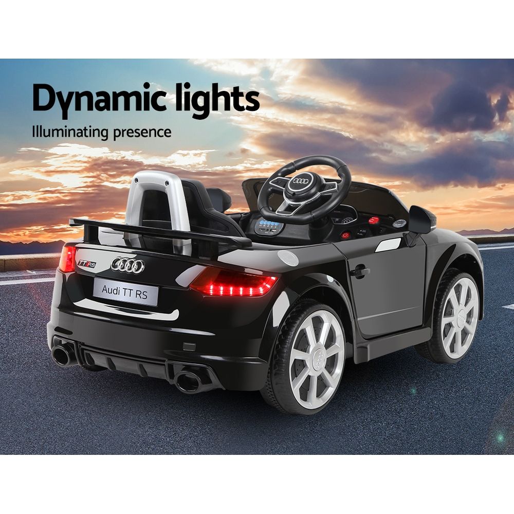 Kids Electric Ride On Car Audi Licensed TTRS Toy Cars Remote 12V Battery Black RCAR-TTS-BK