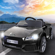 Kids Electric Ride On Car Audi Licensed TTRS Toy Cars Remote 12V Battery Black RCAR-TTS-BK