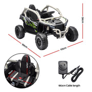 Kids Ride On Car Off-Road Licensed KRX1000 Electric Toy with Remote Control Music RCAR-UTV-KRX10-LS-GY