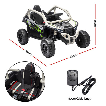 Kids Ride On Car Off-Road Licensed KRX1000 Electric Toy with Remote Control Music RCAR-UTV-KRX10-LS-GY