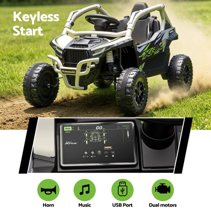 Kids Ride On Car Off-Road Licensed KRX1000 Electric Toy with Remote Control Music RCAR-UTV-KRX10-LS-GY