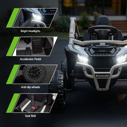 Kids Ride On Car Off-Road Licensed KRX1000 Electric Toy with Remote Control Music RCAR-UTV-KRX10-LS-GY