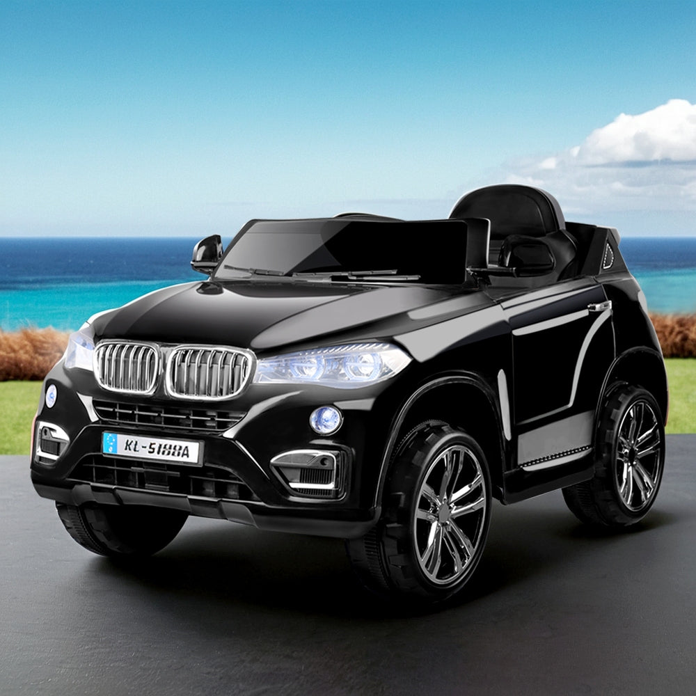 Rigo Kids Electric Ride On Car SUV BMW-Inspired X5 Toy Cars Remote 6V Black RCAR-X5-S-BK