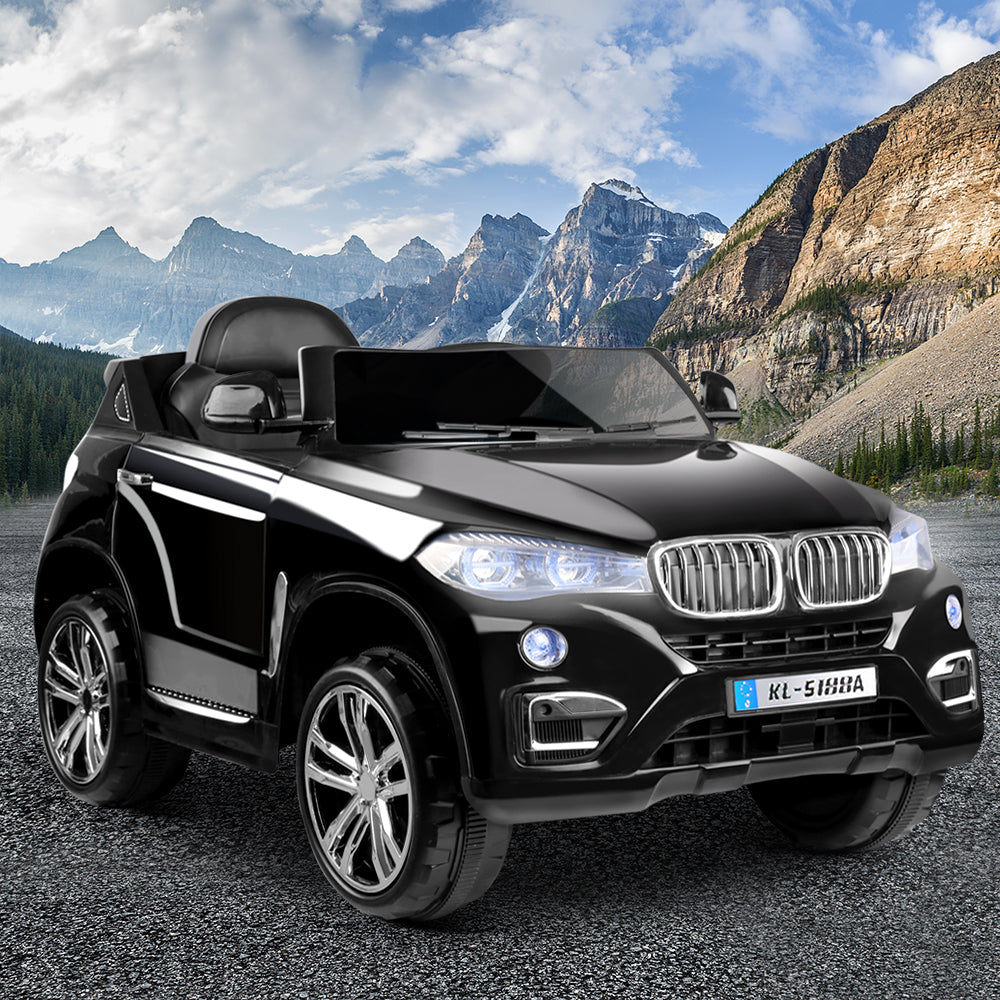 Rigo Kids Electric Ride On Car SUV BMW-Inspired X5 Toy Cars Remote 6V Black RCAR-X5-S-BK