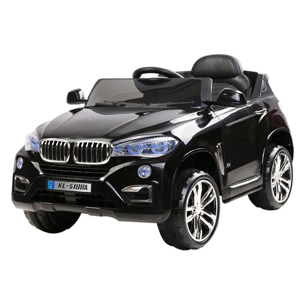 Rigo Kids Electric Ride On Car SUV BMW-Inspired X5 Toy Cars Remote 6V Black RCAR-X5-S-BK