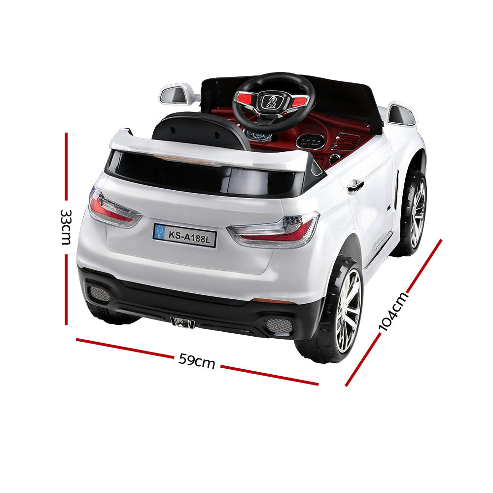 Rigo Kids Electric Ride On Car SUV BMW-Inspired X5 Toy Cars Remote 6V White RCAR-X5-S-WH