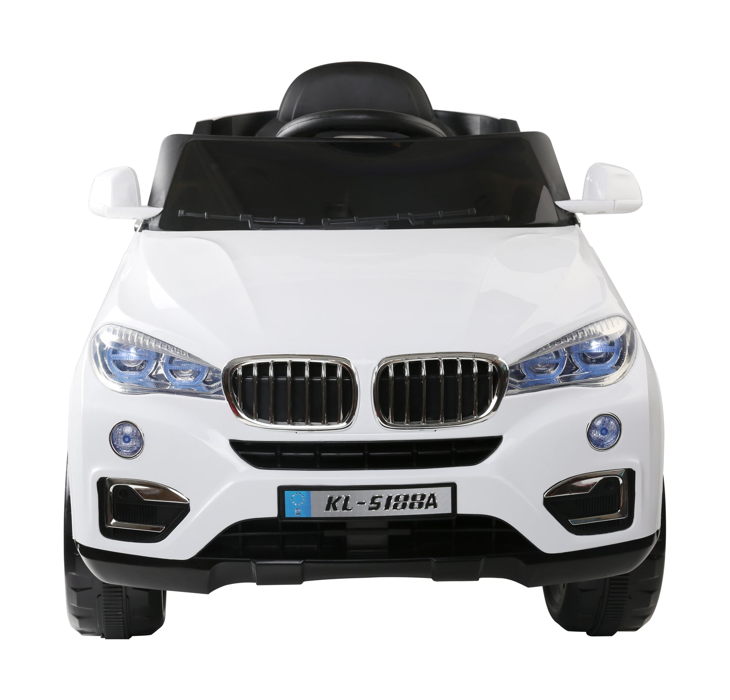 Rigo Kids Electric Ride On Car SUV BMW-Inspired X5 Toy Cars Remote 6V White RCAR-X5-S-WH