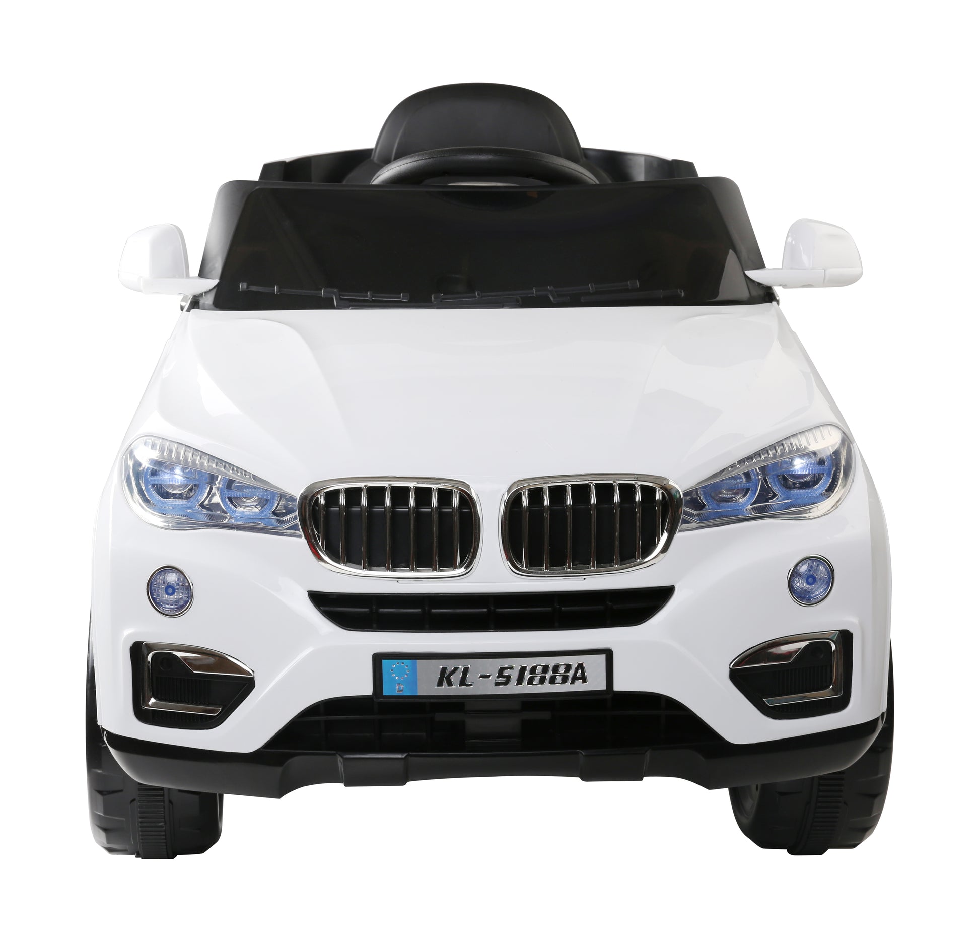 Rigo Kids Electric Ride On Car SUV BMW-Inspired X5 Toy Cars Remote 6V White RCAR-X5-S-WH