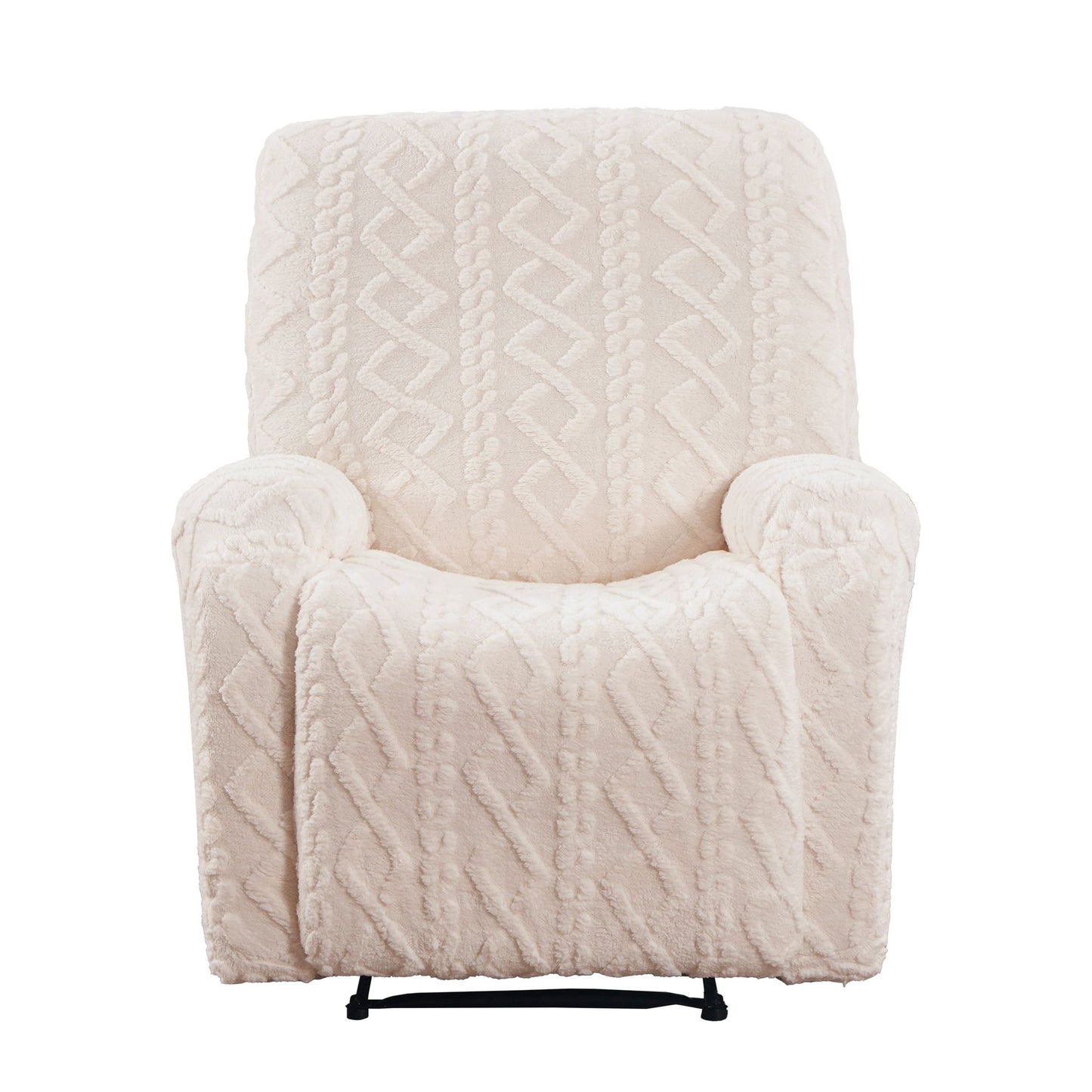 Artiss Recliner Chair Covers with Storage Side Pockets Beige RCOVER-COT-1S-BG