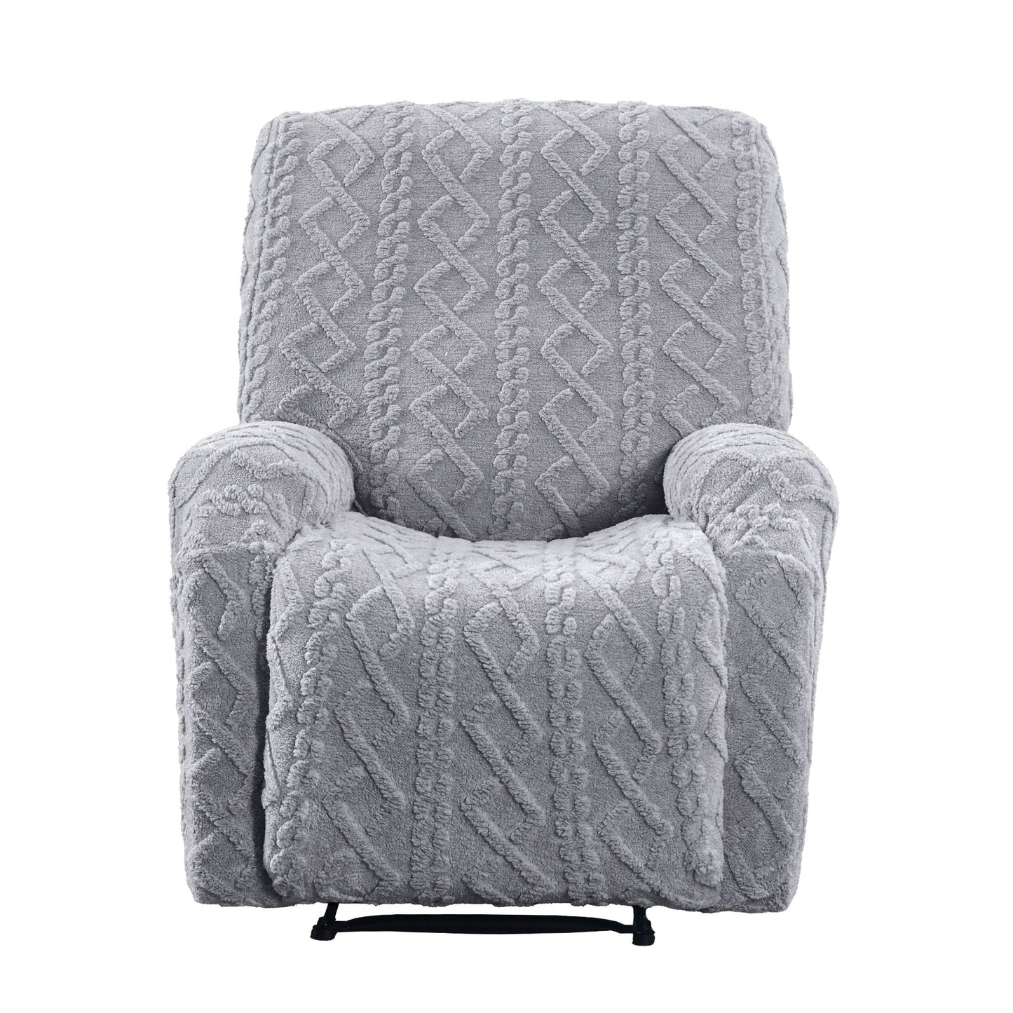 Artiss Recliner Chair Covers with Storage Side Pockets Grey RCOVER-COT-1S-GY