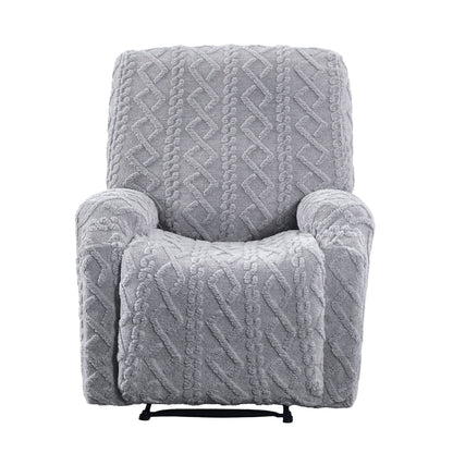 Artiss Recliner Chair Covers with Storage Side Pockets Grey RCOVER-COT-1S-GY