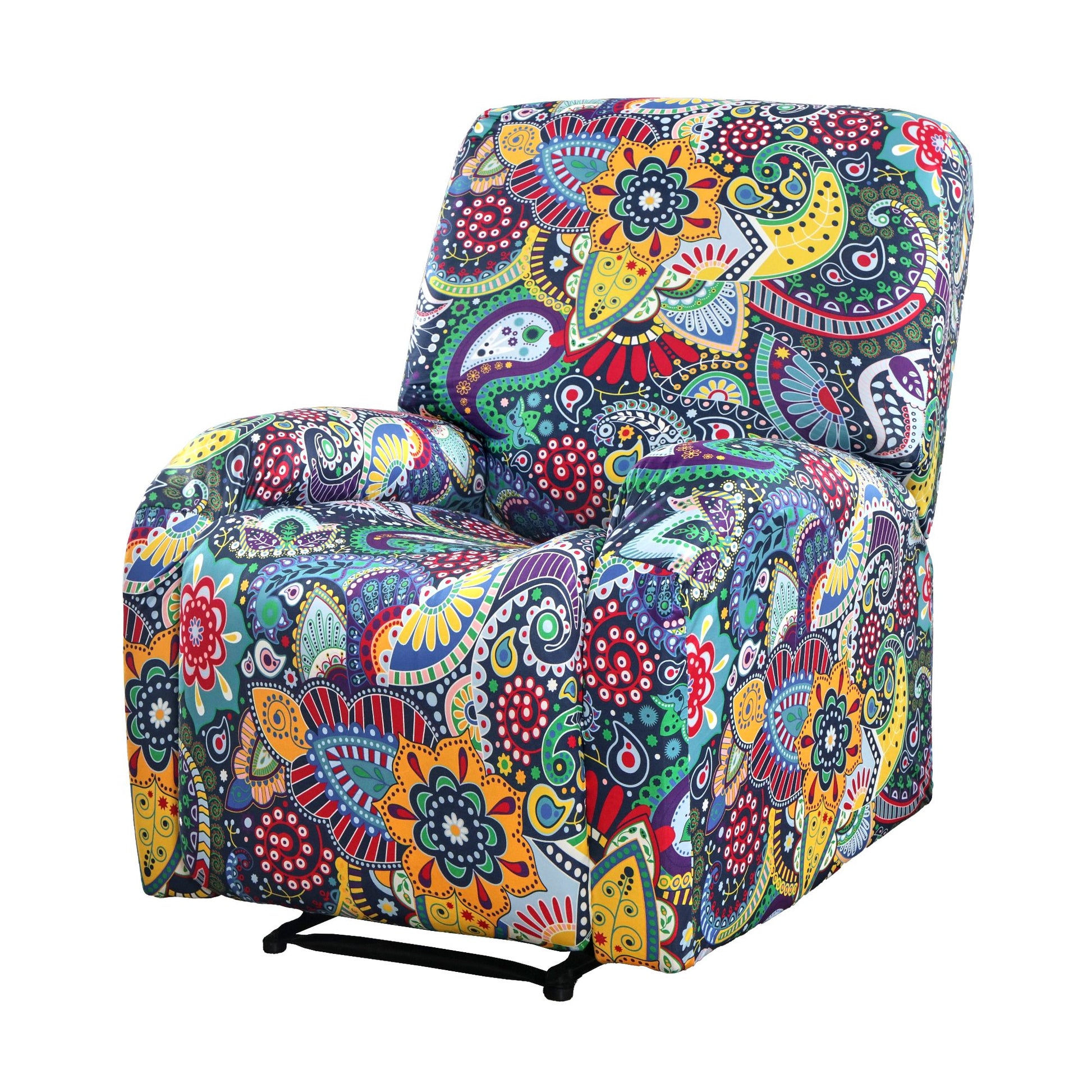 Artiss Stretch Kids Recliner Cover 4-Pieces Recliner Chair Slipcovers Printed Polyester RCOVER-KID-SILK-1S-BU