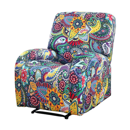 Artiss Stretch Kids Recliner Cover 4-Pieces Recliner Chair Slipcovers Printed Polyester RCOVER-KID-SILK-1S-BU