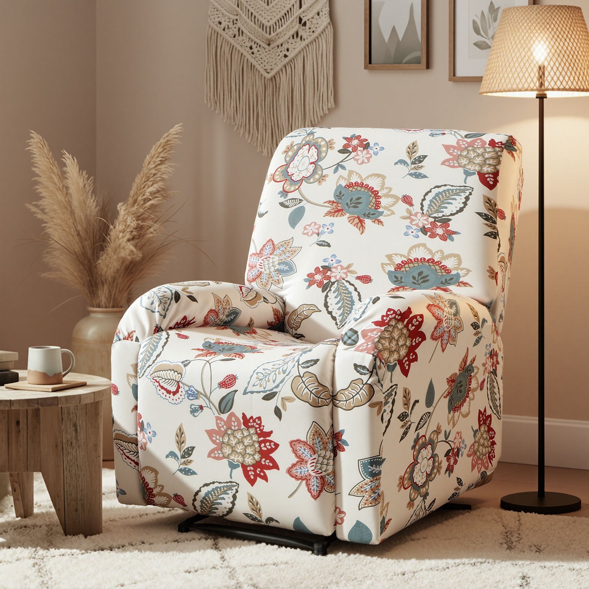 Artiss Stretch Kids Recliner Cover 4-Pieces Recliner Chair Slipcovers Printed Polyester RCOVER-KID-SILK-1S-PK