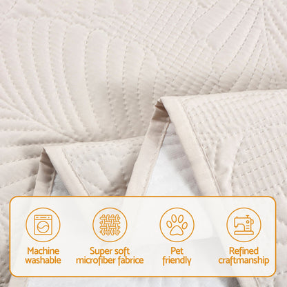 Artiss Quilted Recliner Chair Covers 100% Waterproof Recliner Slipcovers RCOVER-PAD-FLOW-1S-BG