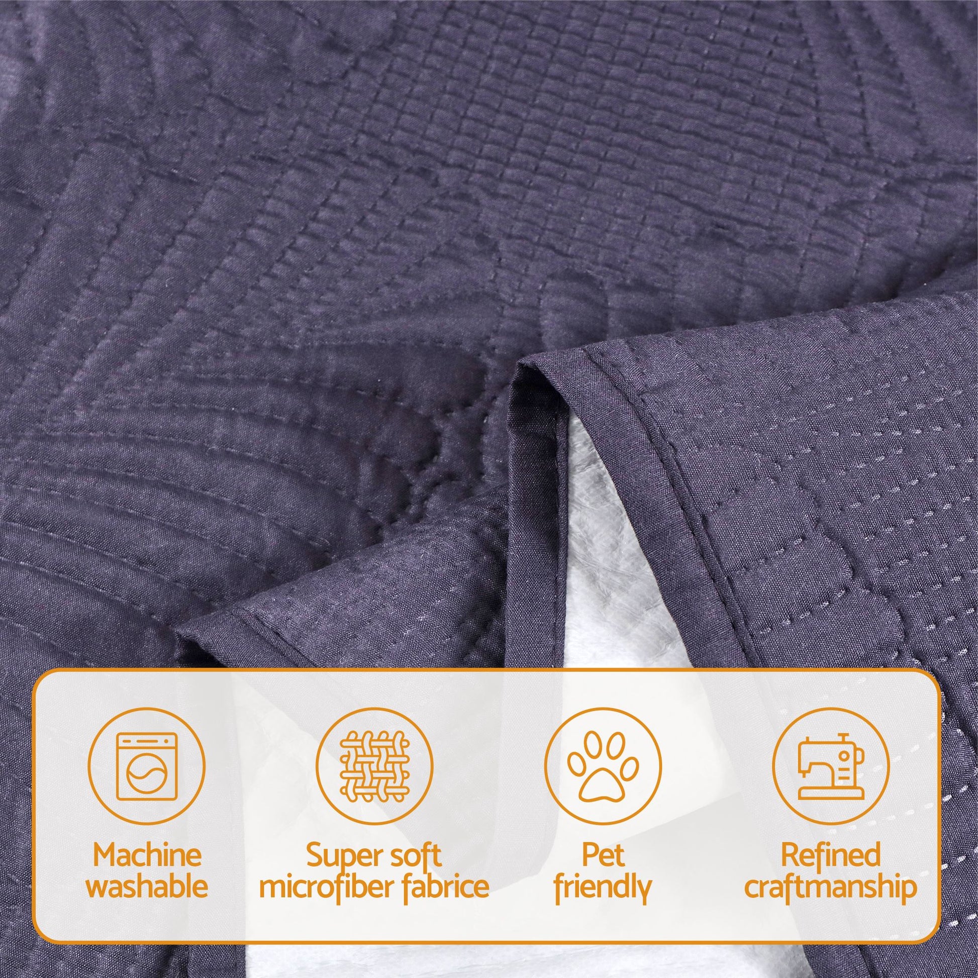 Artiss Quilted Recliner Chair Covers 100% Waterproof Recliner Slipcovers Grey RCOVER-PAD-FLOW-1S-GY