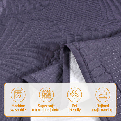 Artiss Quilted Recliner Chair Covers 100% Waterproof Recliner Slipcovers Grey RCOVER-PAD-FLOW-1S-GY