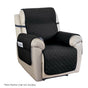 Artiss Recliner Chair Cover 100% Water Resistant Black RCOVER-PAD-WP-BK