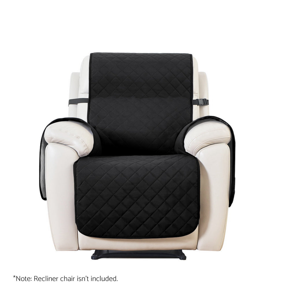 Artiss Recliner Chair Cover 100% Water Resistant Black RCOVER-PAD-WP-BK