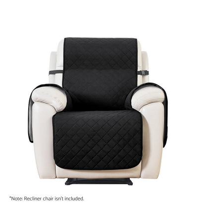 Artiss Recliner Chair Cover 100% Water Resistant Black RCOVER-PAD-WP-BK