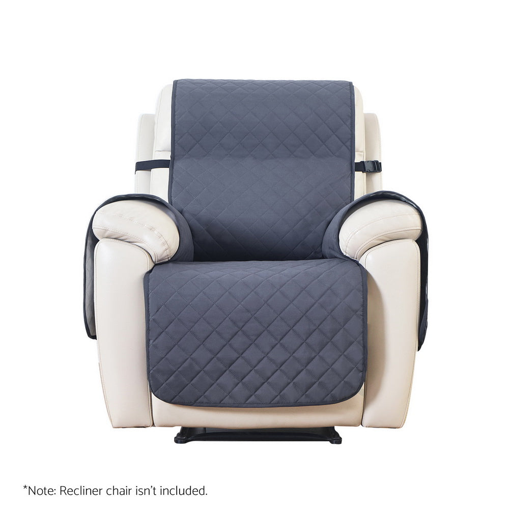 Artiss Recliner Chair Cover 100% Water Resistant Grey RCOVER-PAD-WP-GY