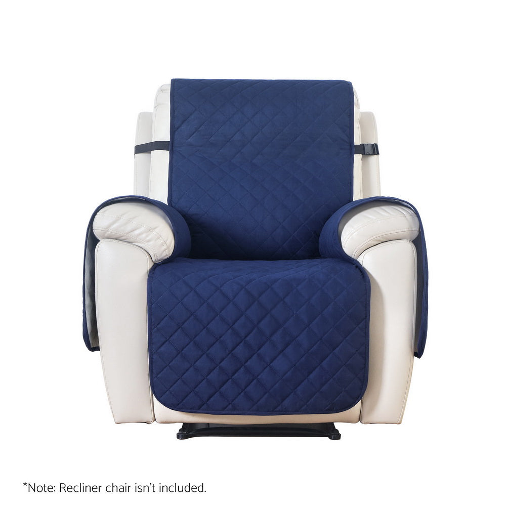 Artiss Recliner Chair Cover 100% Water Resistant Navy RCOVER-PAD-WP-NA