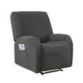 Artiss Recliner Chair Covers with Storage Side Pockets Grey Fabric RCOVER-POLY-1S-DAGY