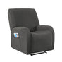 Artiss Recliner Chair Covers with Storage Side Pockets Grey Fabric RCOVER-POLY-1S-DAGY