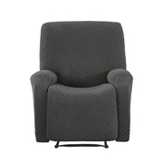 Artiss Recliner Chair Covers with Storage Side Pockets Grey Fabric RCOVER-POLY-1S-DAGY