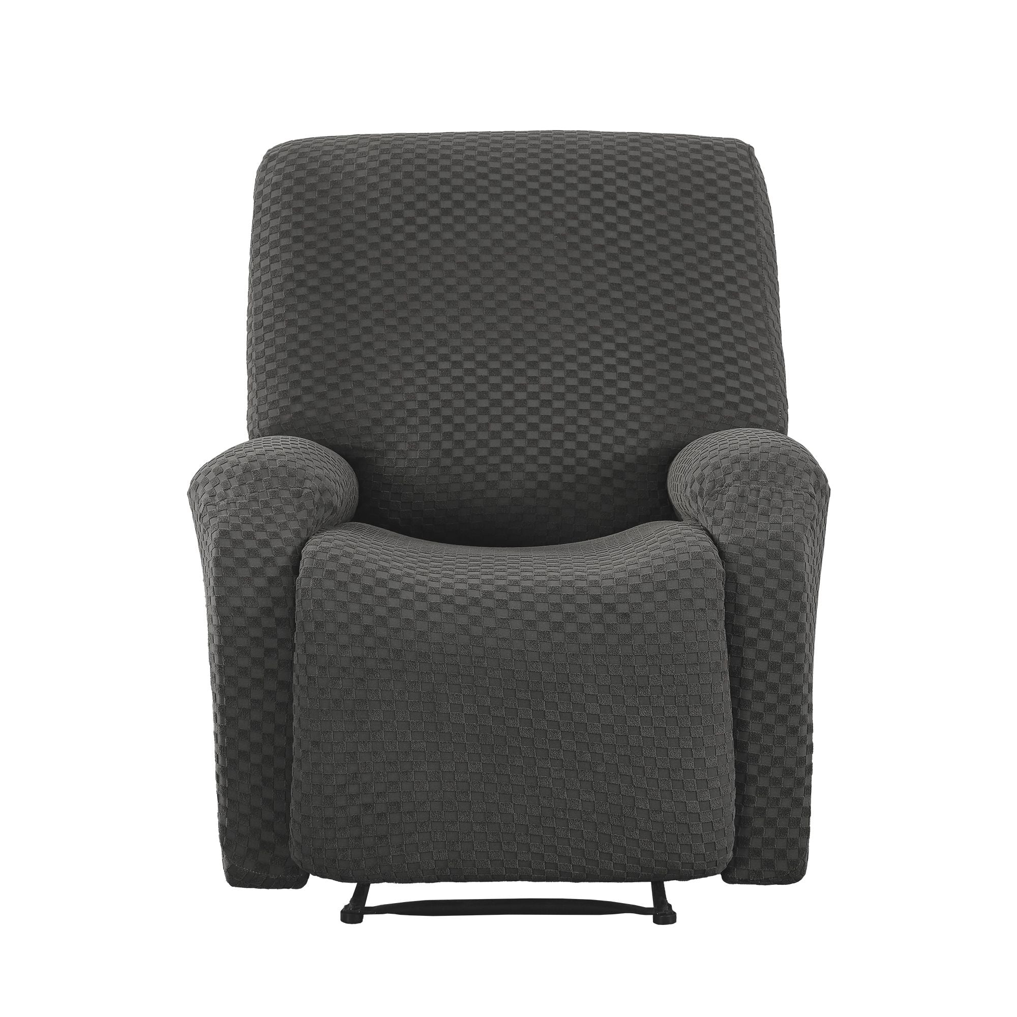 Artiss Recliner Chair Covers with Storage Side Pockets Grey Fabric RCOVER-POLY-1S-DAGY