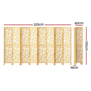 Artiss 8 Panel Room Divider Screen 325x170cm Clover Natural RD-4016-8P-NT