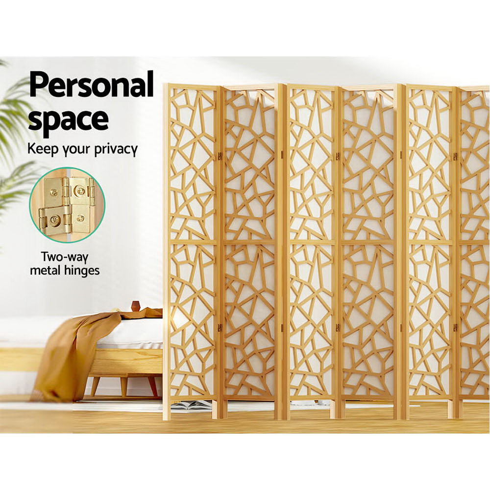 Artiss 8 Panel Room Divider Screen 325x170cm Clover Natural RD-4016-8P-NT